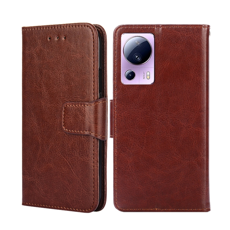 

For Xiaomi Civi 2 5G Crystal Texture Leather Phone Case(Brown)