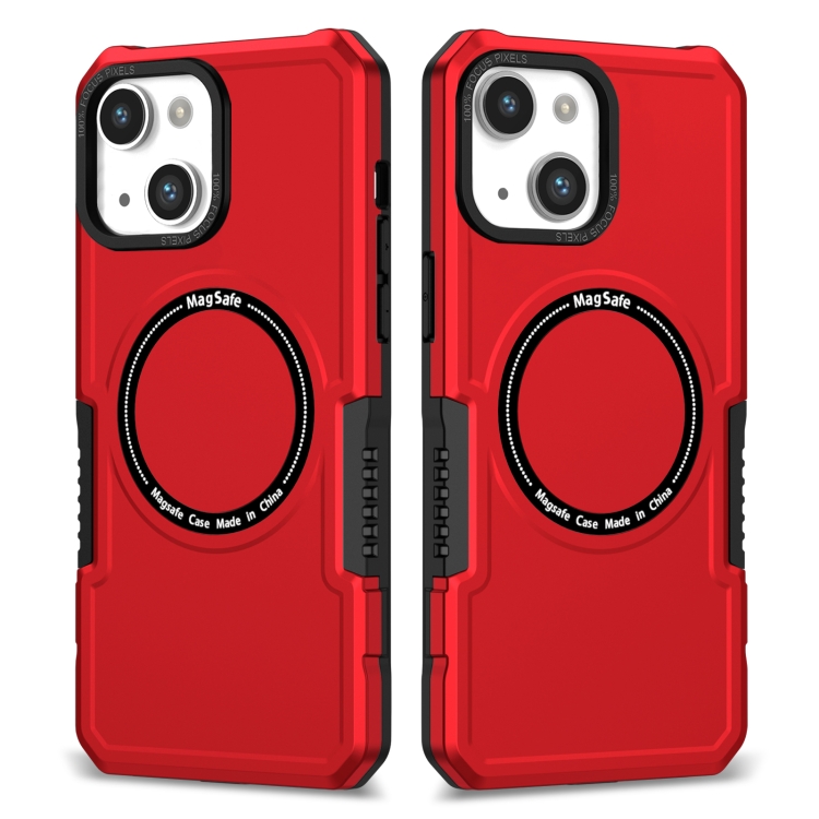 

For iPhone 14 MagSafe Shockproof Armor Phone Case(Red)