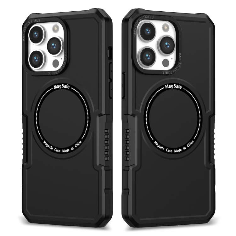 

For iPhone 14 Pro MagSafe Shockproof Armor Phone Case(Black)