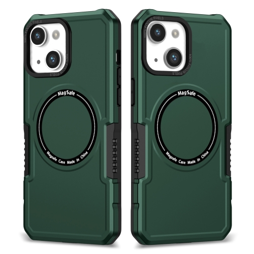 

For iPhone 13 MagSafe Shockproof Armor Phone Case(Dark Green)