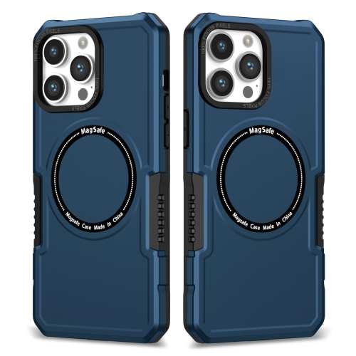 

For iPhone 13 Pro MagSafe Shockproof Armor Phone Case(Dark Blue)