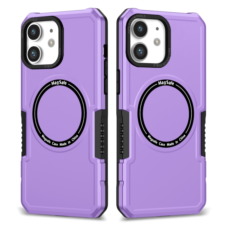 

For iPhone 12 MagSafe Shockproof Armor Phone Case(Purple)