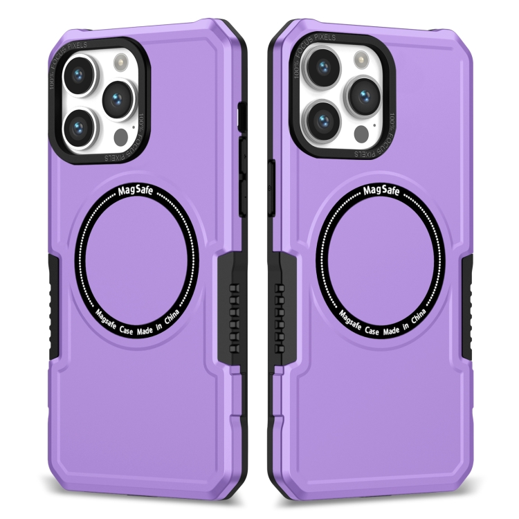 

For iPhone 12 Pro Max MagSafe Shockproof Armor Phone Case(Purple)