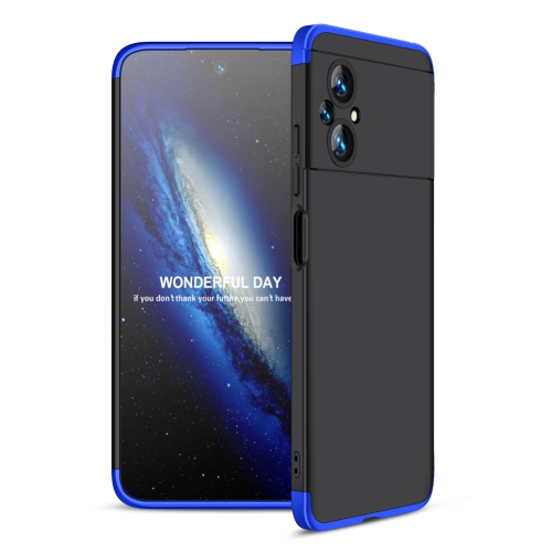 

For Xiaomi Poco M5 GKK Three Stage Splicing Full Coverage PC Phone Case(Black Blue)