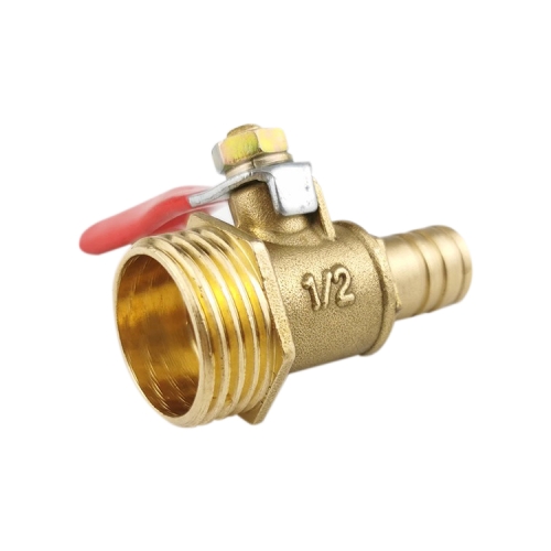 

LAIZE Pneumatic Hose Connector Copper Ball Valve, Specification:Outside 4-Barb 10mm