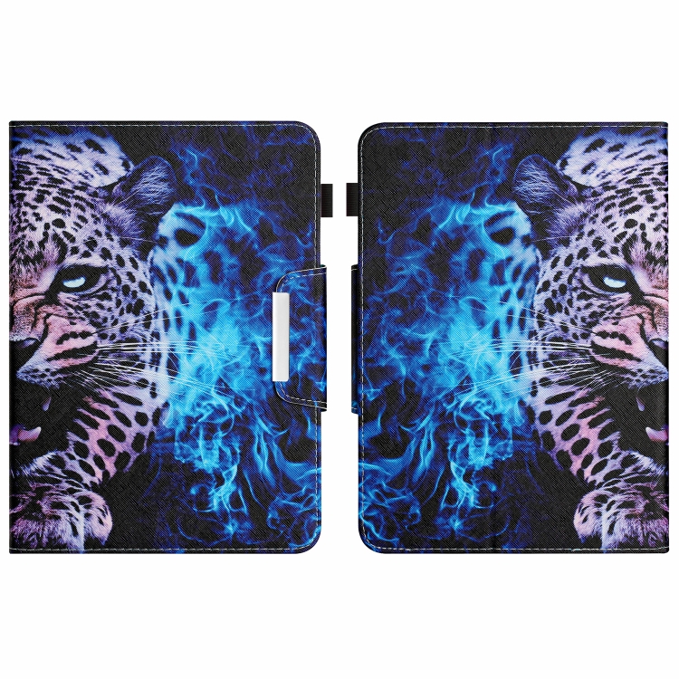

For 7 inch Colored Drawing Horizontal Flip Leather Tablet Case(Blue Leopard)