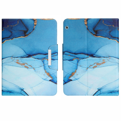 

For Huawei MediaPad T3 10 inch Colored Drawing Horizontal Flip Leather Tablet Case(Cyan Marble)