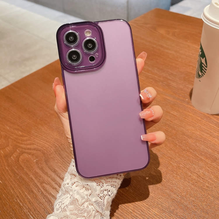 

For iPhone 12 Pro Max Glass Phone Case(Purple)