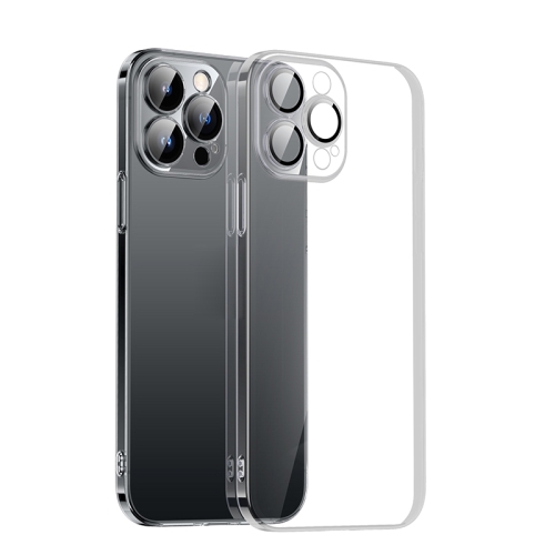 

For iPhone 12 Pro Max Ultra-thin PC Phone Case with Lens Film(Transparent Black)