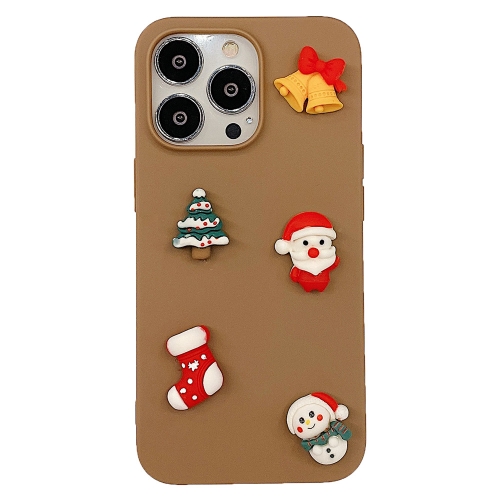 

For iPhone 13 Pro Max Christmas Candy Phone Case(Brown)