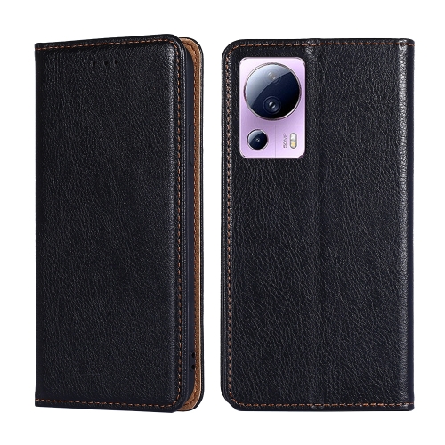 

For Xiaomi Civi 2 5G Gloss Oil Solid Color Magnetic Leather Phone Case(Black)