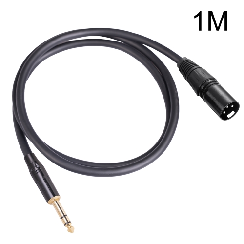 

TC145BK19 6.35mm 1/4 inch TRS Male to XLR 3pin Male Audio Cable, Length:1m