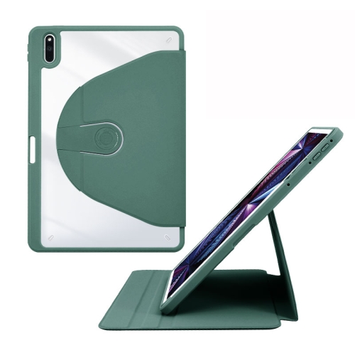 

For Huawei MatePad Paper 10.3 Acrylic 360 Degree Rotation Holder Tablet Leather Case(Emerald Green)