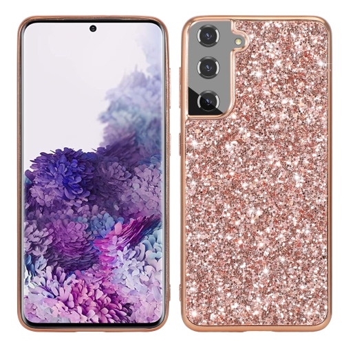 

For Samsung Galaxy S23 5G Glitter Powder Shockproof TPU Phone Case(Rose Gold)