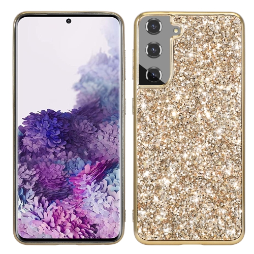 

For Samsung Galaxy S23+ 5G Glitter Powder Shockproof TPU Phone Case(Gold)