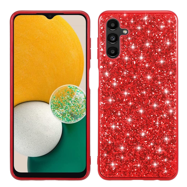 

For Samsung Galaxy A14 5G Glitter Powder Shockproof TPU Phone Case(Red)