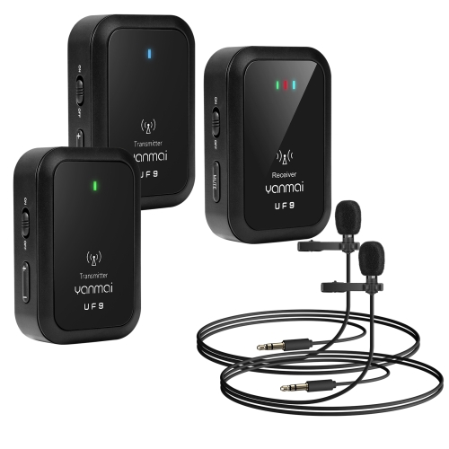 

Yanmai UF9 Broadcast Wireless Lavalier Microphone Mini Clip-on Mic