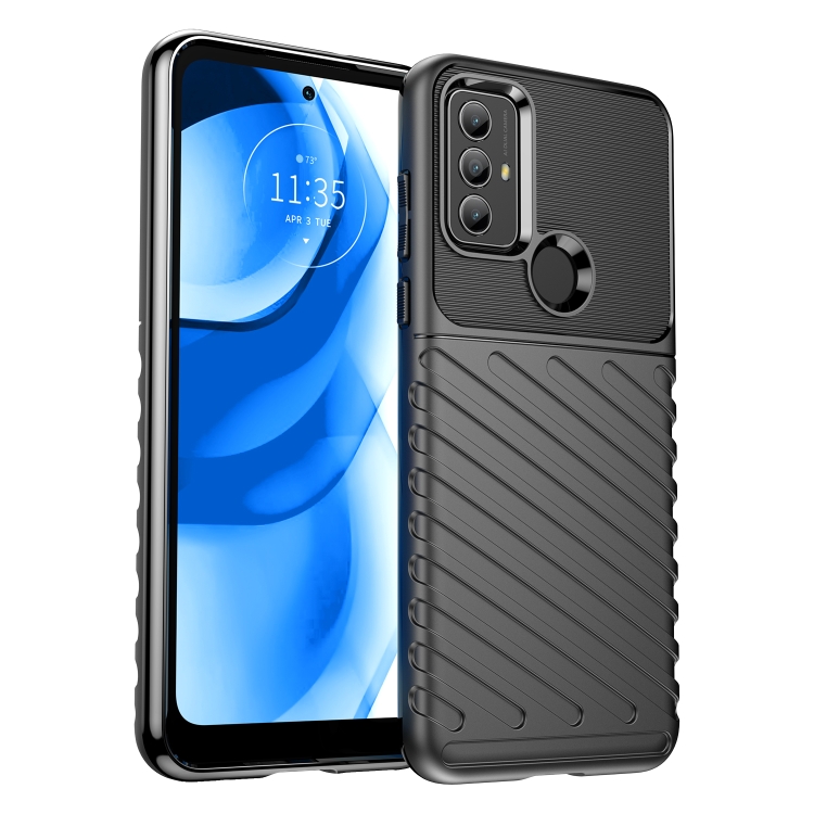 

For Motorola Moto G Play 2022 Thunderbolt Shockproof TPU Protective Soft Phone Case(Black)