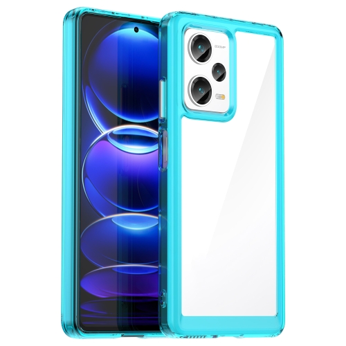 For Xiaomi Redmi Note 12 Explorer Colorful Series Acrylic + TPU Phone Case(Transparent Blue)