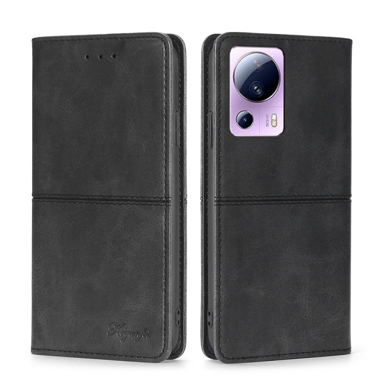 

For Xiaomi Civi 2 5G Cow Texture Magnetic Leather Phone Case(Black)