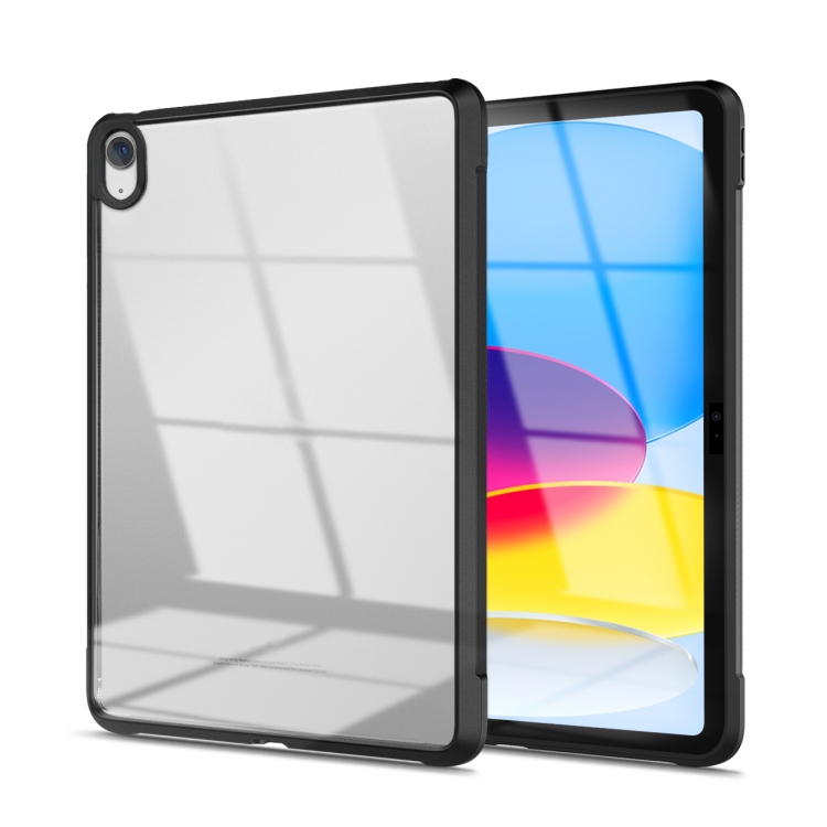 

For iPad 10th Gen 10.9 2022 Acrylic TPU Transparent Tablet Protective Case(Black)