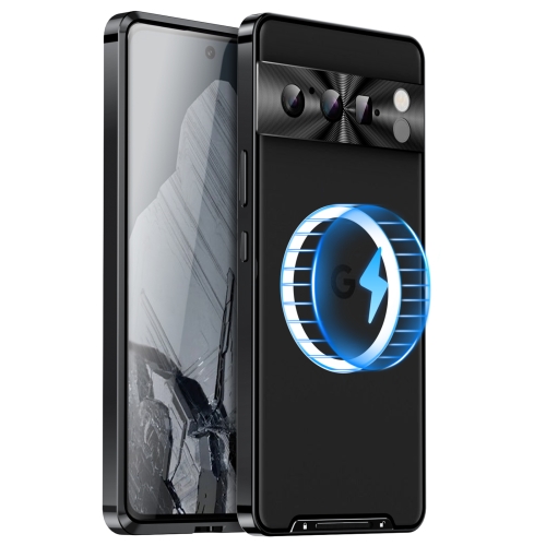 

For Google Pixel 8 Pro MagSafe Magnetic Frosted Metal Phone Case(Black)
