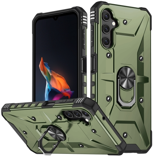 

For Samsung Galaxy A14 5G Ring Holder Phone Case(Army Green)