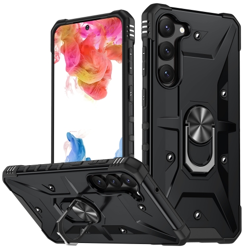 

For Samsung Galaxy S23 5G Ring Holder Phone Case(Black)