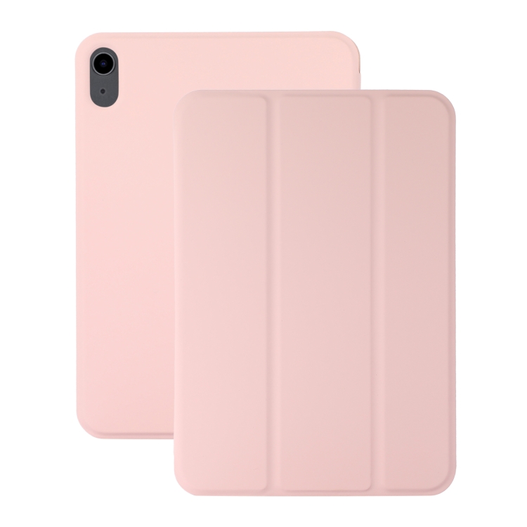 

For iPad 10th Gen 10.9 2022 3-fold Magnetic Leather Smart Tablet Case(Pink)