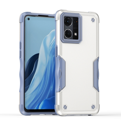 

For OPPO Reno7 4G Non-slip Shockproof Armor Phone Case(White)