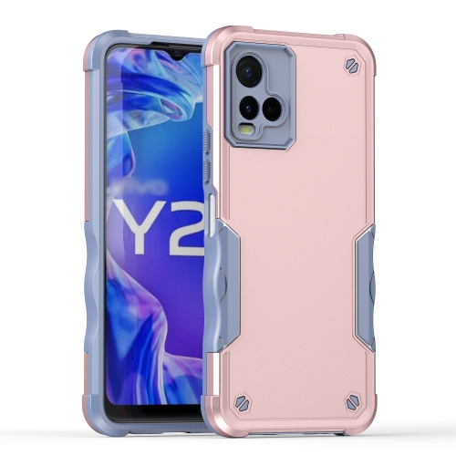 

For vivo Y21 / Y21s / Y33 Non-slip Shockproof Armor Phone Case(Rose Gold)