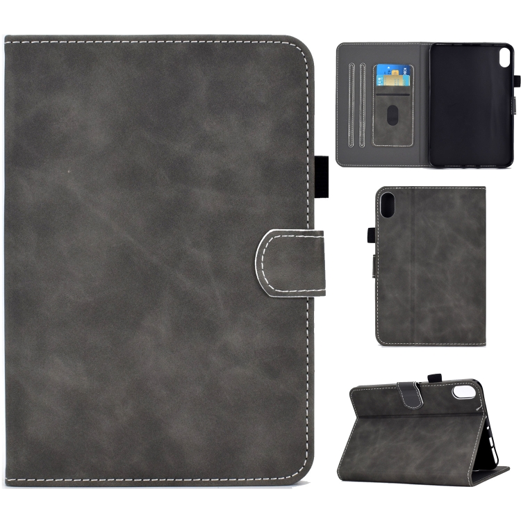 

For iPad 10th Gen 10.9 2022 Cowhide Texture Tablet Leather Smart Case(Grey)