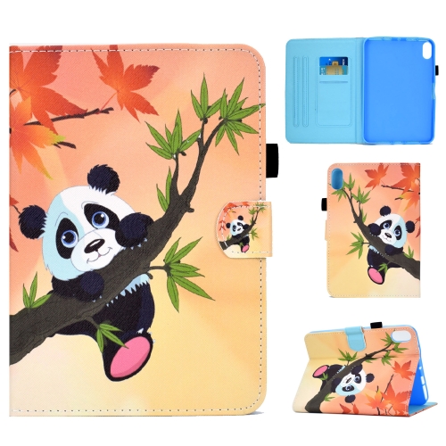 

For iPad 10th Gen 10.9 2022 Colored Drawing Stitching Smart Leather Tablet Case(Panda)