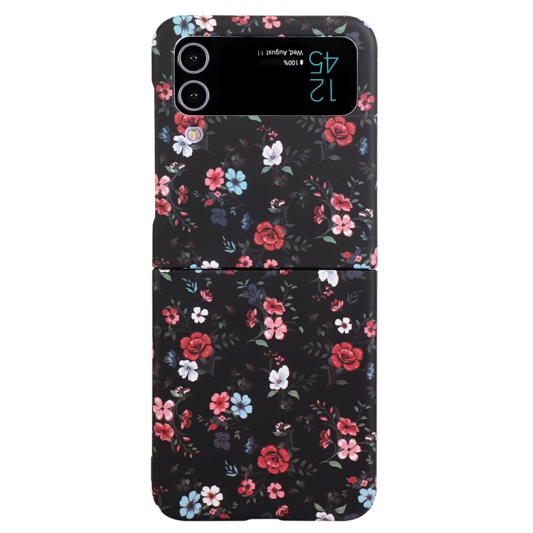 

For Samsung Galaxy Z Flip3 5G Flowers Pattern Folded Shockproof Phone Case(Plum Bossom)