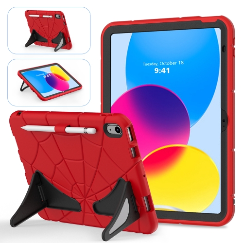 For iPad 10th Gen 10.9 2022 Silicone + PC Shockproof Protective Tablet Case(Red+Black)