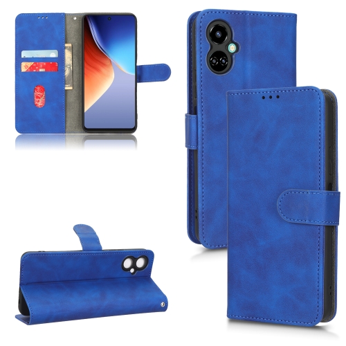 

For Tecno Camon 19 Neo Skin Feel Magnetic Flip Leather Phone Case(Blue)