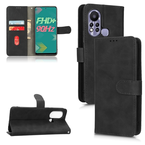 For Infinix Hot 11s Skin Feel Magnetic Flip Leather Phone Case(Black)