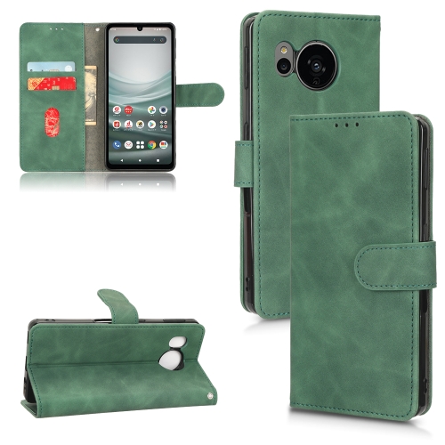 For Sharp Aquos Sense 7 Plus Skin Feel Magnetic Flip Leather Phone