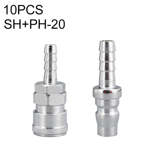 

LAIZE SH+PH-20 10pcs C-type Self-lock Air Tube Pneumatic Quick Fitting Connector