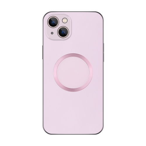 

For iPhone 14 Plus Electroplating AG Frosted Magsafe Phone Case(Pink)