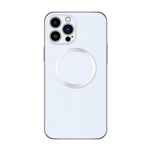 

For iPhone 13 Pro Electroplating AG Frosted Magsafe Phone Case(White)