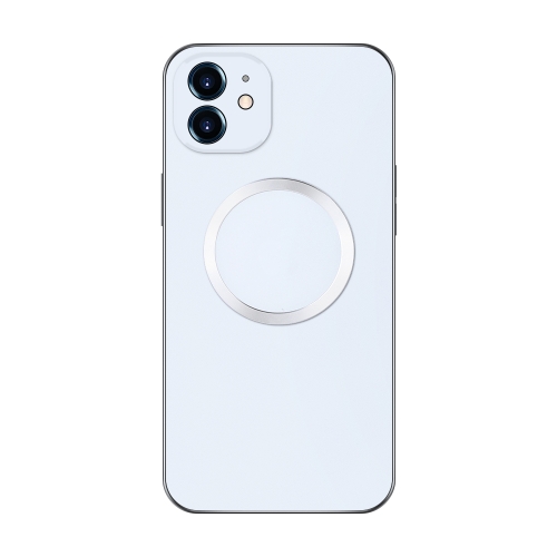 

For iPhone 11 Electroplating AG Frosted Magsafe Phone Case(White)