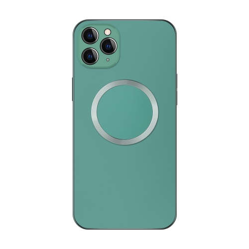 

For iPhone 11 Pro Electroplating AG Frosted Magsafe Phone Case(Green)