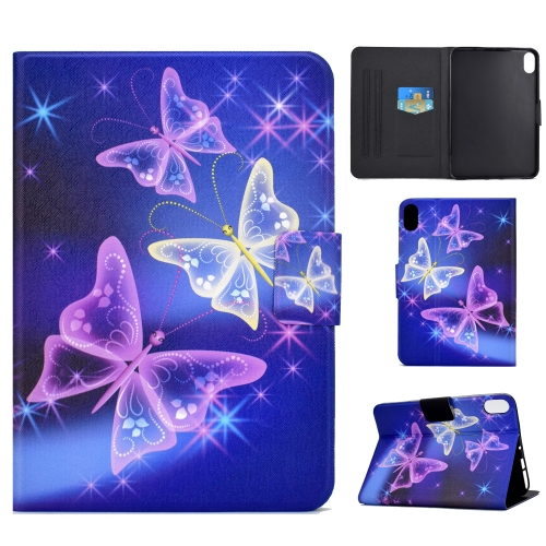 

For iPad 10th Gen 10.9 2022 Electric Pressed Colored Drawing Smart Leather Tablet Case(Starry Sky Butterfly)