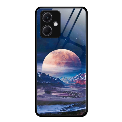 

For Xiaomi Redmi Note 12 Colorful Painted Glass Phone Case(Moon Hill)