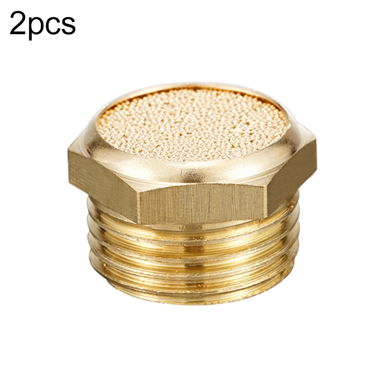 

LAIZE 10pcs All Copper Flat Pneumatic Muffler, Caliber:4 Point