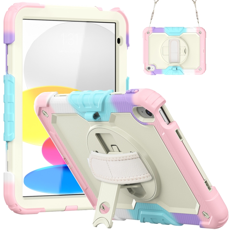

For iPad 10th Gen 10.9 2022 Silicone + PC Full Body Protection Tablet Case(Camouflage Pink)