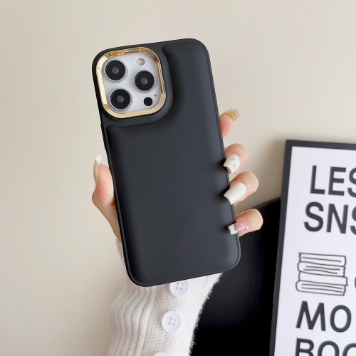 

For iPhone 13 Pro Cushion Liquid Silicone Phone Case(Black)