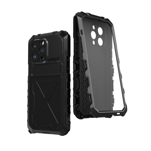 

For iPhone 14 Pro Max R-JUST Waterproof Dustproof Shockproof Phone Case(Black)