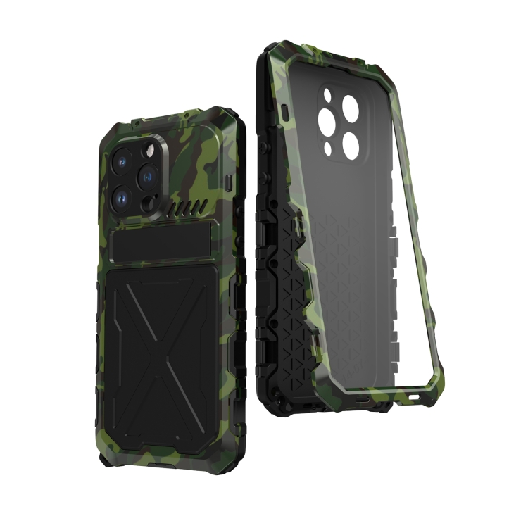 

For iPhone 14 Pro R-JUST Waterproof Dustproof Shockproof Phone Case(Green)